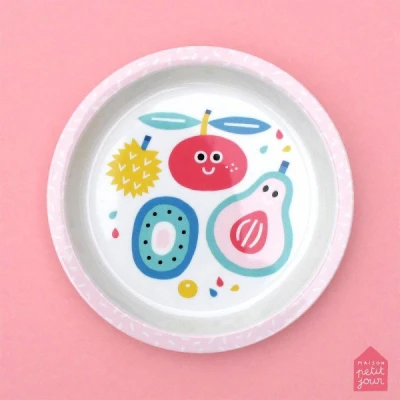 MAISON PETIT JOUR Talerz fi 18 cm dla małych dzieci seria Tutti Frutti | Pan Piksel
