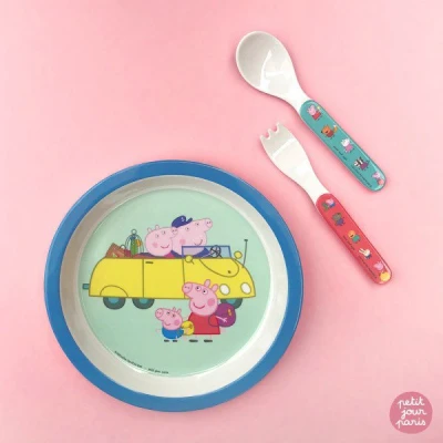 PETIT JOUR PARIS Talerzyk deserowy fi 18 cm Świnka Peppa | Pan Piksel