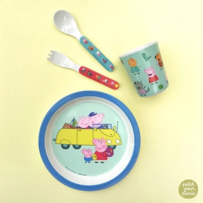 PETIT JOUR PARIS Talerzyk deserowy fi 18 cm Świnka Peppa | Pan Piksel