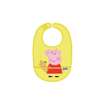 PETIT JOUR PARIS Śliniak z kieszonką bawełniany żółty Świnka Peppa | Pan Piksel