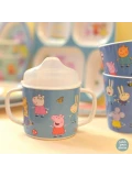 PETIT JOUR PARIS Kubek przykrywką do picia dla dziecka seria Świnka Peppa | Pan Piksel