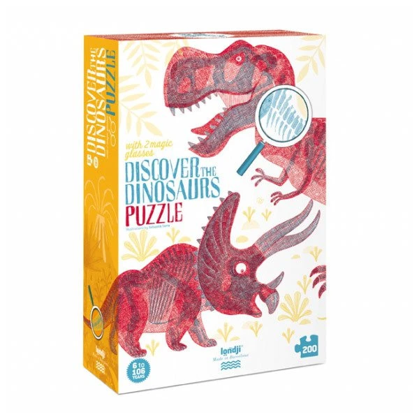 LONDJI Puzzle dla dzieci Odkryj Dinozaury | Pan Piksel