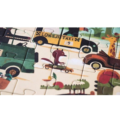 LONDJI Puzzle dla dzieci Wyścig Vroom Vroom | Pan Piksel