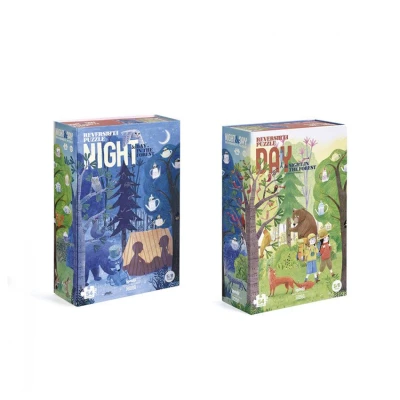 LONDJI Dwustronne puzzle dla dzieci Dzień i Noc | Pan Piksel