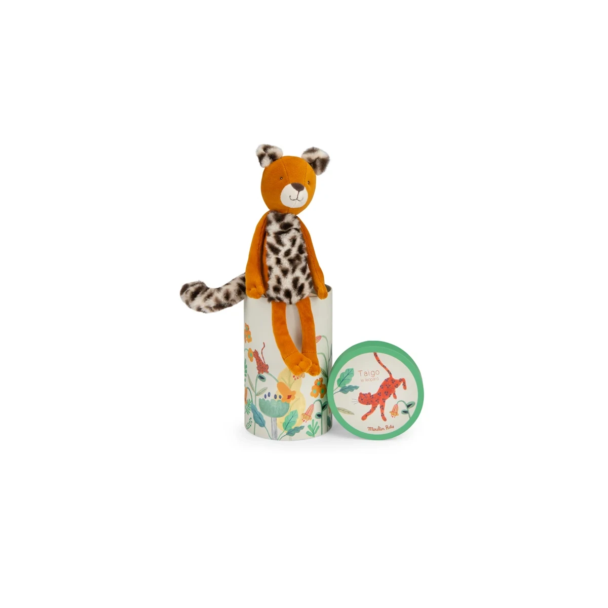 MOULIN ROTY Maskotka lampart TAIGO w ozdobnym pudełku | Pan Piksel