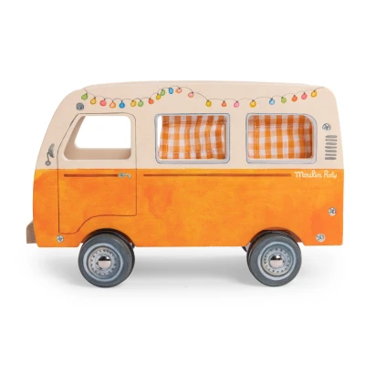 MOULIN ROTY Drewniany minivan z wyposażeniem | Pan Piksel