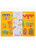 MOULIN ROTY Zestaw 2 plastikowych szablonów- miasto | Pan Piksel