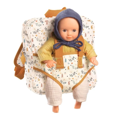 Plecak-nosiłko dla lalek Pomea 2w1 Djeco | Pan Piksel