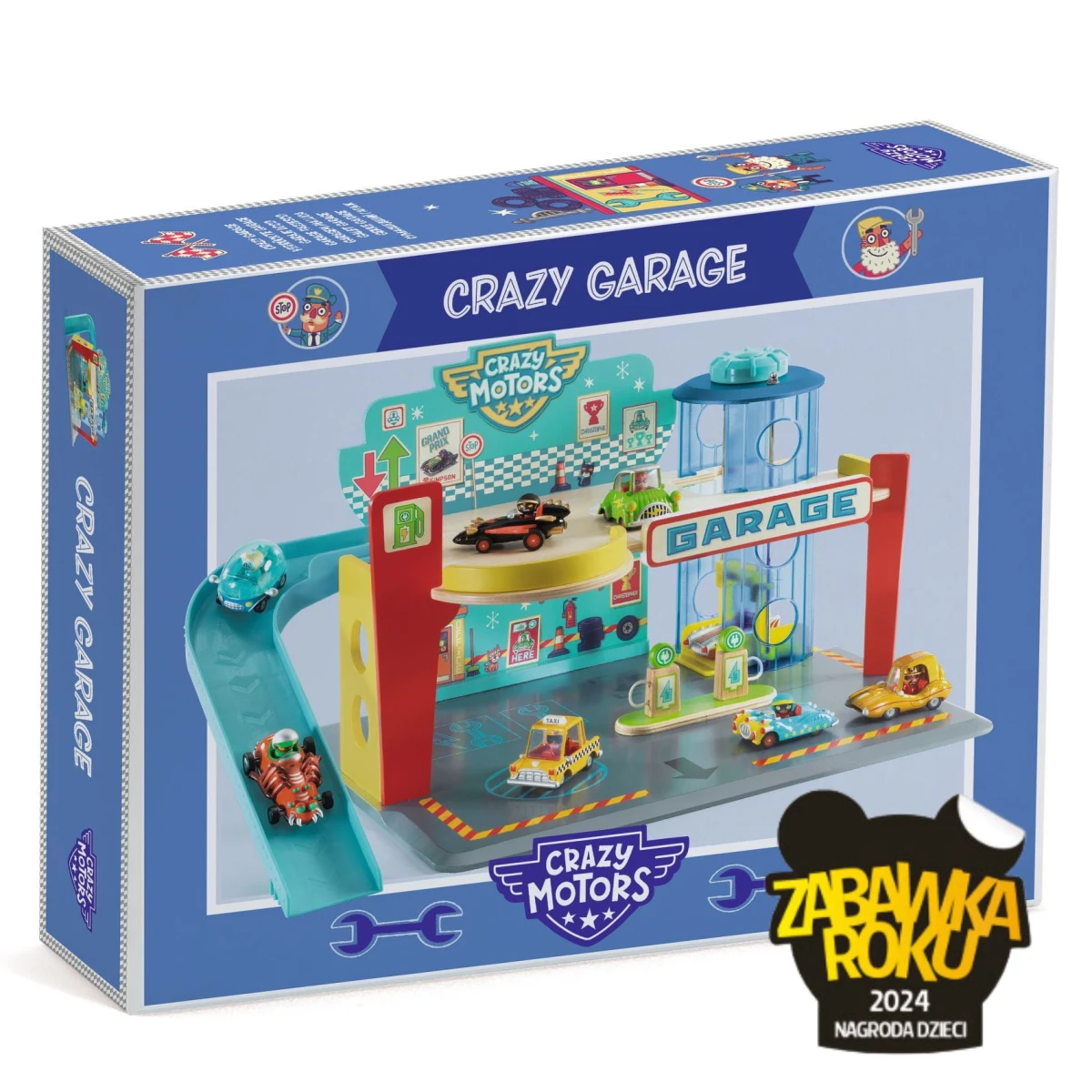 Warsztat samochodowy Crazy Motors Djeco | Pan Piksel