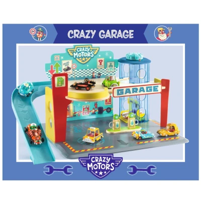 Warsztat samochodowy Crazy Motors Djeco | Pan Piksel