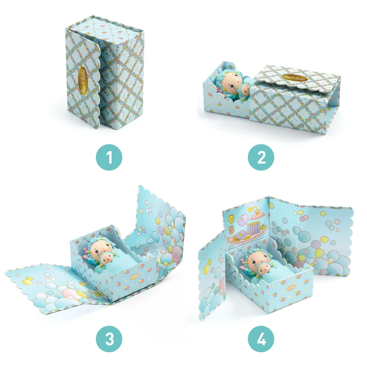 Magnetyczny pokoik Blue Tinyly Djeco | Pan Piksel