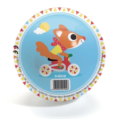 DJECO Piłka gumowa WYŚCIG 12 cm | Pan Piksel