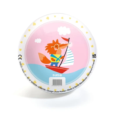 DJECO Piłka gumowa ŁÓDKI 12 cm | Pan Piksel