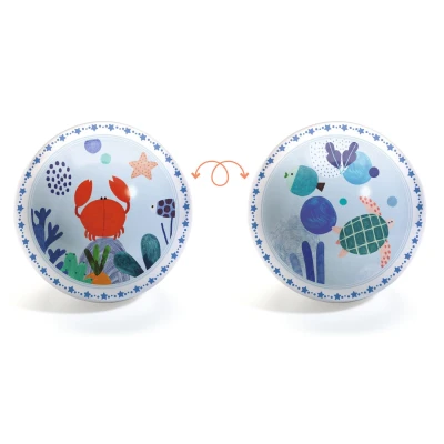 DJECO Piłka gumowa OCEAN śr. 22 cm | Pan Piksel