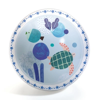 DJECO Piłka gumowa OCEAN śr. 22 cm | Pan Piksel