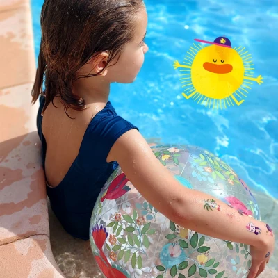 DJECO Piłka plażowa PTAKI I KWIATY | Pan Piksel