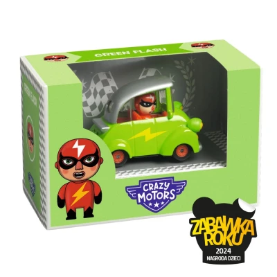 DJECO Autko CRAZY MOTORS GREEN FLASH | Pan Piksel