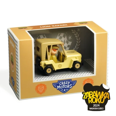 Autko Crazy Motors Lion Safari Djeco | Pan Piksel