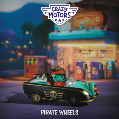 Autko Crazy Motors Pirate Wheels Djeco | Pan Piksel