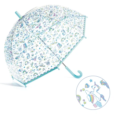 DJECO Parasol przeciwdeszczowy JEDNOROŻCE | Pan Piksel