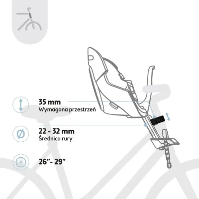 Fotelik rowerowy EVOLVE mini Bobike | Pan Piksel