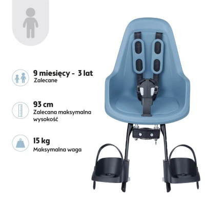 BOBIKE Fotelik rowerowy ONE mini NEW Citadel Blue | Pan Piksel