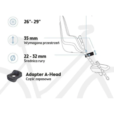 BOBIKE Fotelik rowerowy ONE mini NEW Citadel Blue | Pan Piksel