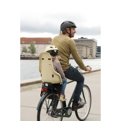 POLISPORT PLASTICOS SA Fotelik rowerowy MINIA na bagażnik CF Moon Yellow | Pan Piksel