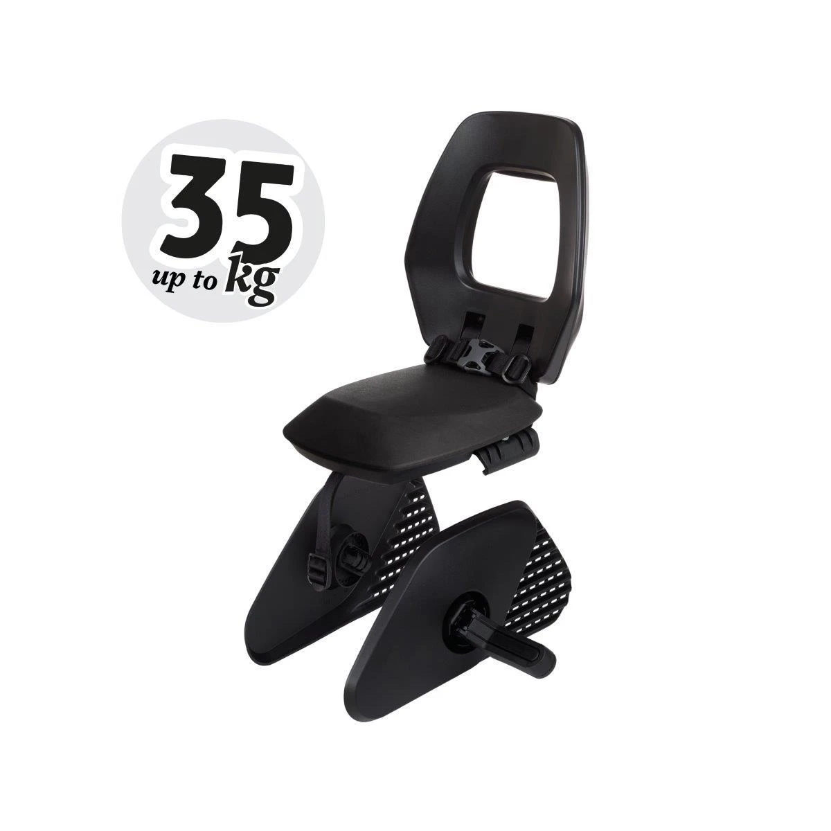 BOBIKE Fotelik rowerowy Junior ONE black/dark grey | Pan Piksel