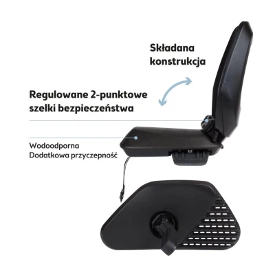 BOBIKE Fotelik rowerowy Junior ONE black/dark grey | Pan Piksel