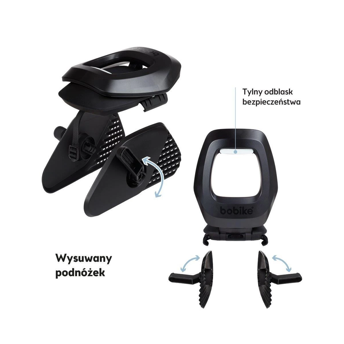 BOBIKE Fotelik rowerowy Junior ONE black/dark grey | Pan Piksel