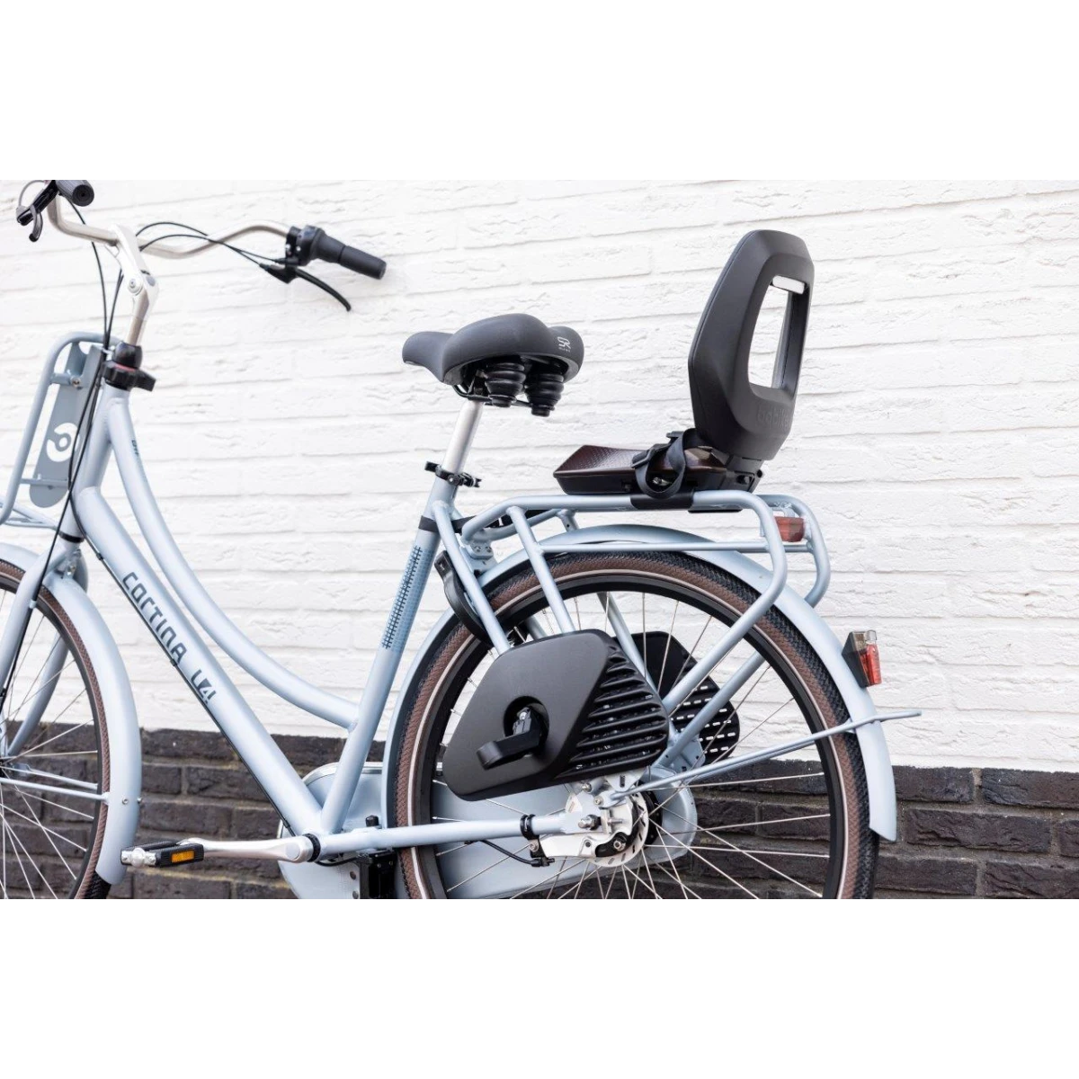 BOBIKE Fotelik rowerowy Junior ONE black/dark grey | Pan Piksel