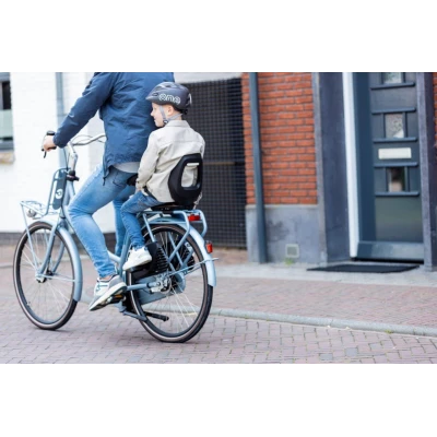 BOBIKE Fotelik rowerowy Junior ONE black/dark grey | Pan Piksel