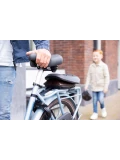 BOBIKE Fotelik rowerowy Junior ONE black/dark grey | Pan Piksel