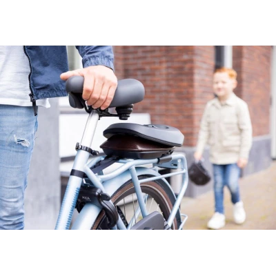 BOBIKE Fotelik rowerowy Junior ONE black/dark grey | Pan Piksel