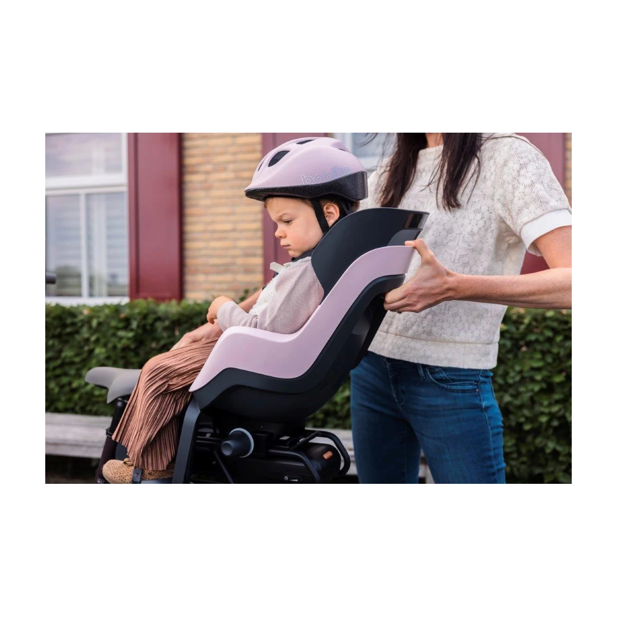BOBIKE Fotelik rowerowy GO RS bagażnik Candy Pink | Pan Piksel