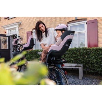BOBIKE Fotelik rowerowy GO RS bagażnik Candy Pink | Pan Piksel