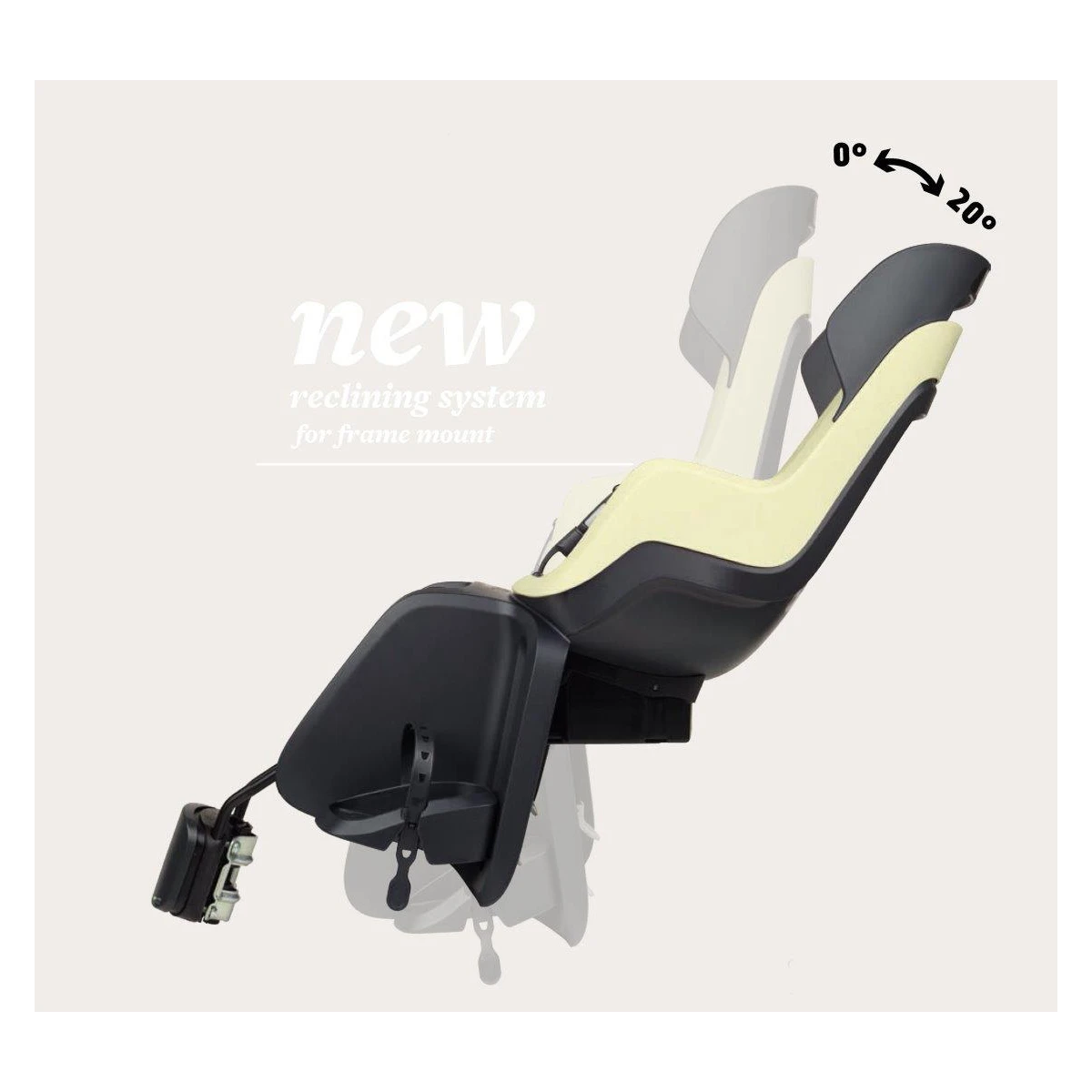 BOBIKE Fotelik rowerowy GO RS 1P rama Marsmallow Mint | Pan Piksel