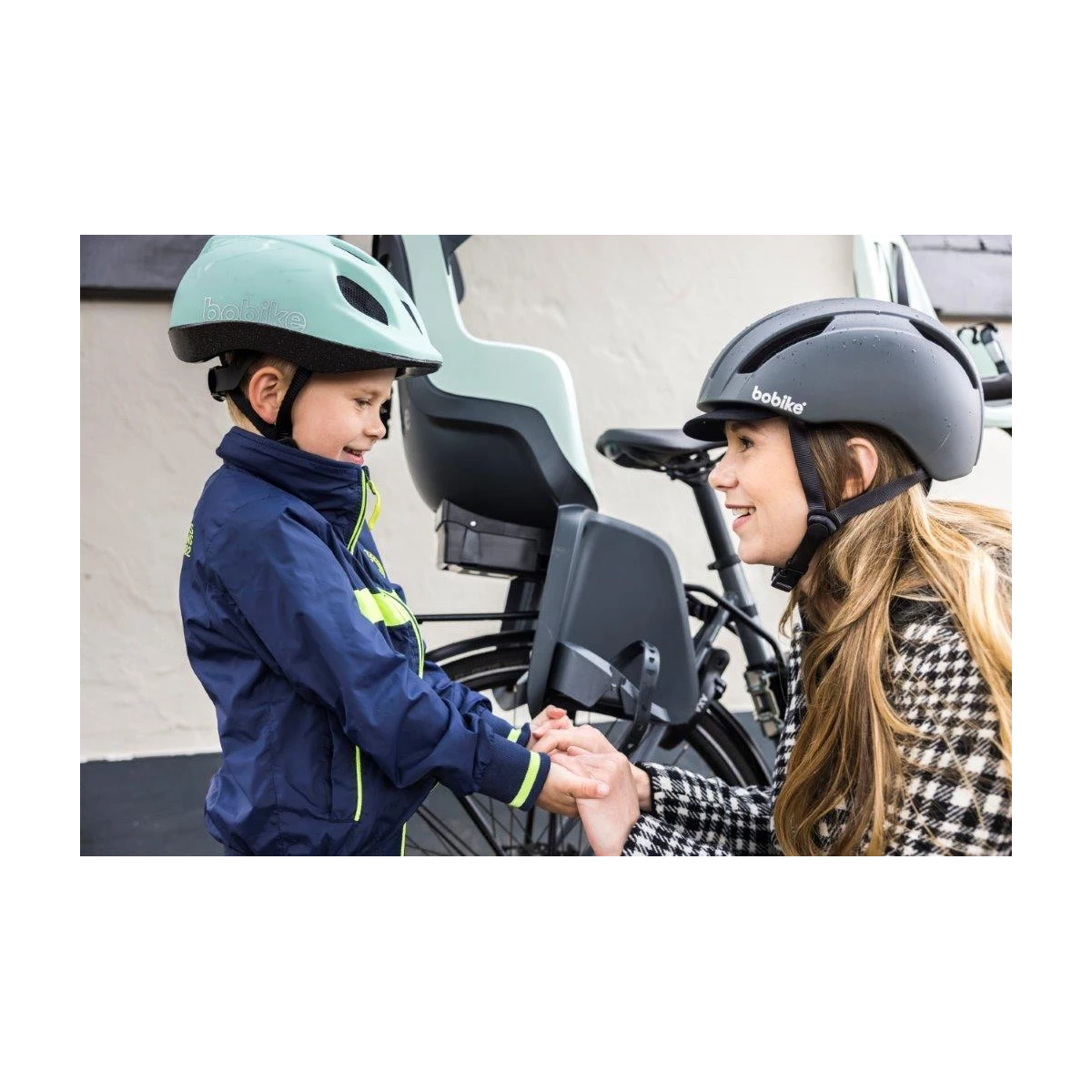 BOBIKE Fotelik rowerowy GO RS 1P rama Marsmallow Mint | Pan Piksel