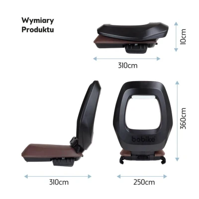 Fotelik Junior ONE Bobike black/dark brown | Pan Piksel