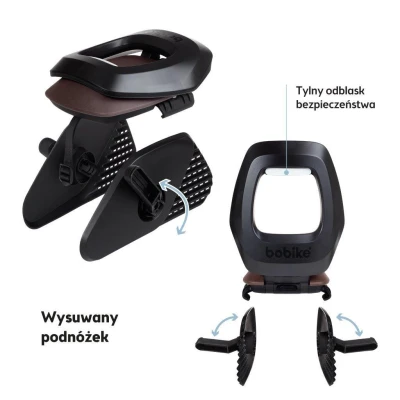 Fotelik Junior ONE Bobike black/dark brown | Pan Piksel
