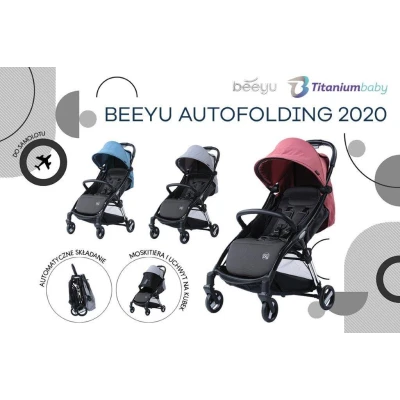 TITANIUM BABY BV Wózek spacerowy Beeyu Autofolding blue | Pan Piksel