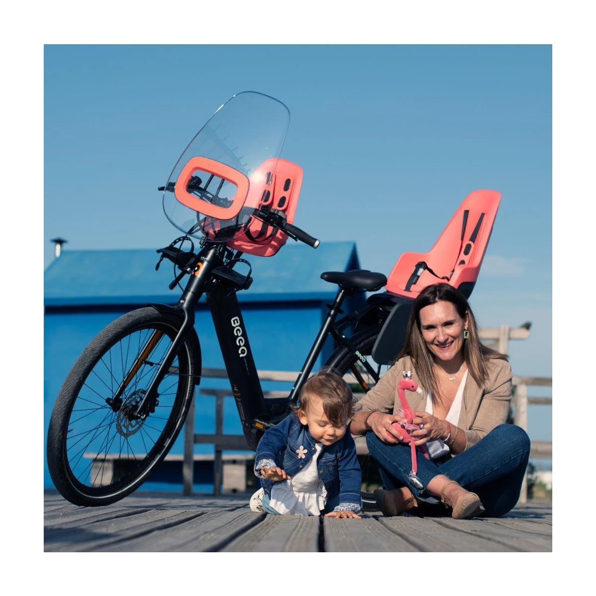 BOBIKE Osłona przeciwwiatrowa ONE + Fierce flamingo | Pan Piksel