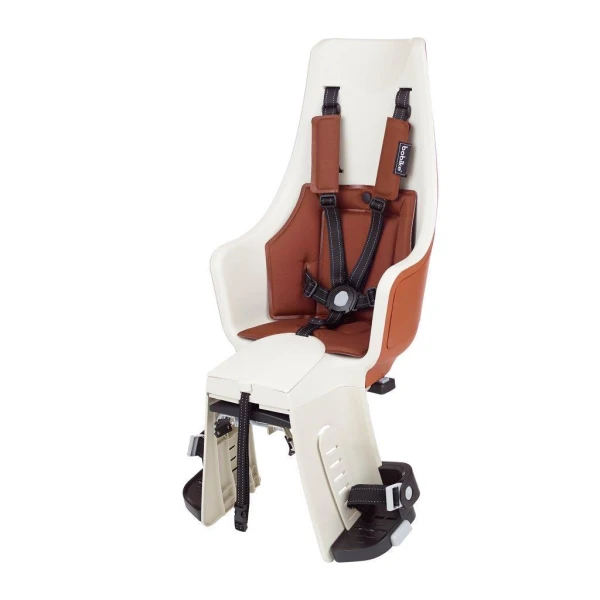 BOBIKE Fotelik rowerowy excl Maxi PLUS LED bagażnik cinnamon | Pan Piksel