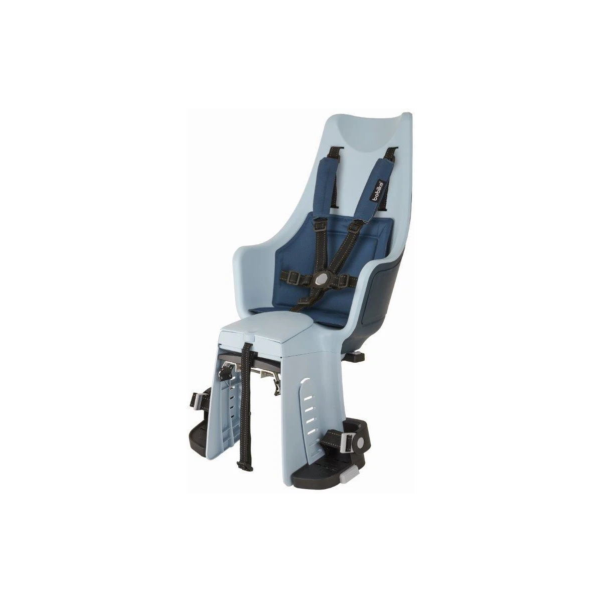 BOBIKE Fotelik rowerowy excl.Maxi PLUS LED bagażnik denim delu | Pan Piksel