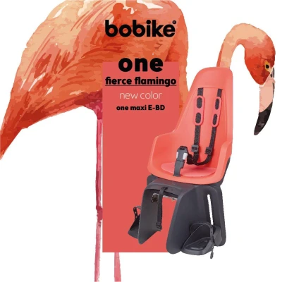 BOBIKE Fotelik rowerowy ONE maxi E-BD fierce flamingo | Pan Piksel