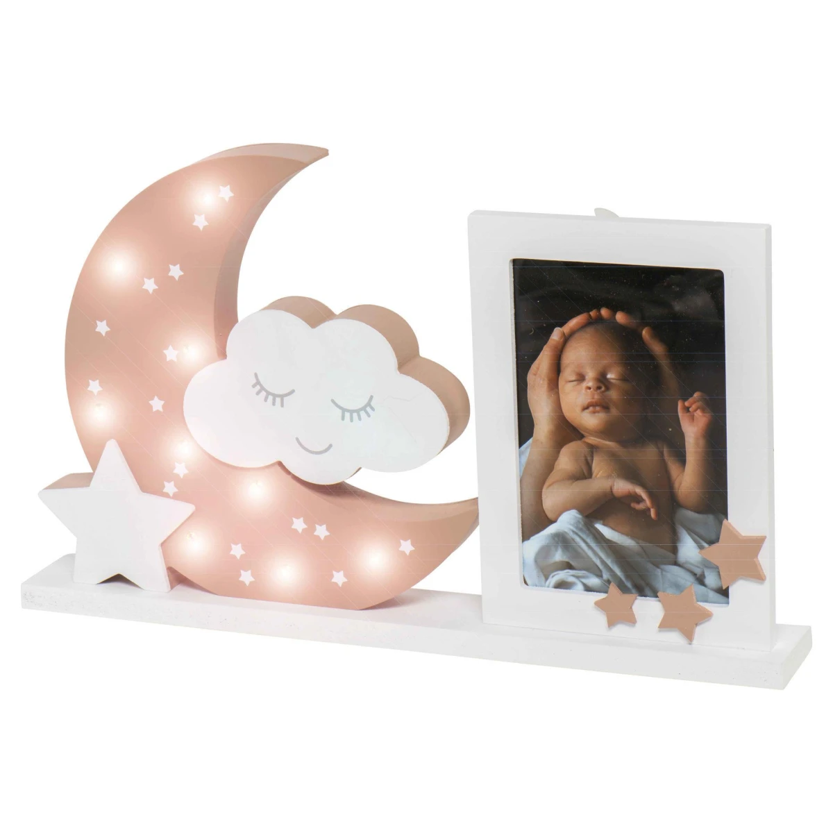 DOOKY Ramka do zdjęć z lampką LED Moonlight rose | Pan Piksel