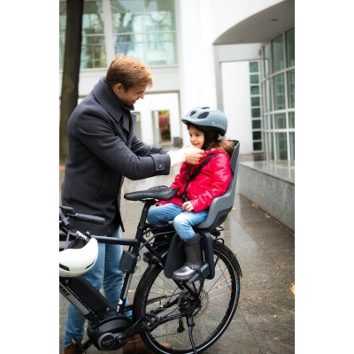 BOBIKE Fotelik rowerowy GO na bagażnik Macaron Grey | Pan Piksel