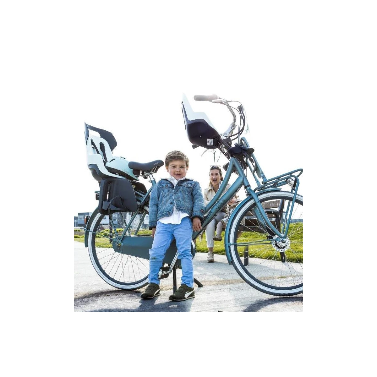 BOBIKE Fotelik rowerowy GO 1P do ramy Marsmallow Mint | Pan Piksel
