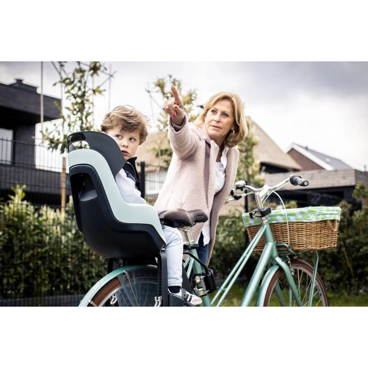 BOBIKE Fotelik rowerowy GO 1P do ramy Marsmallow Mint | Pan Piksel